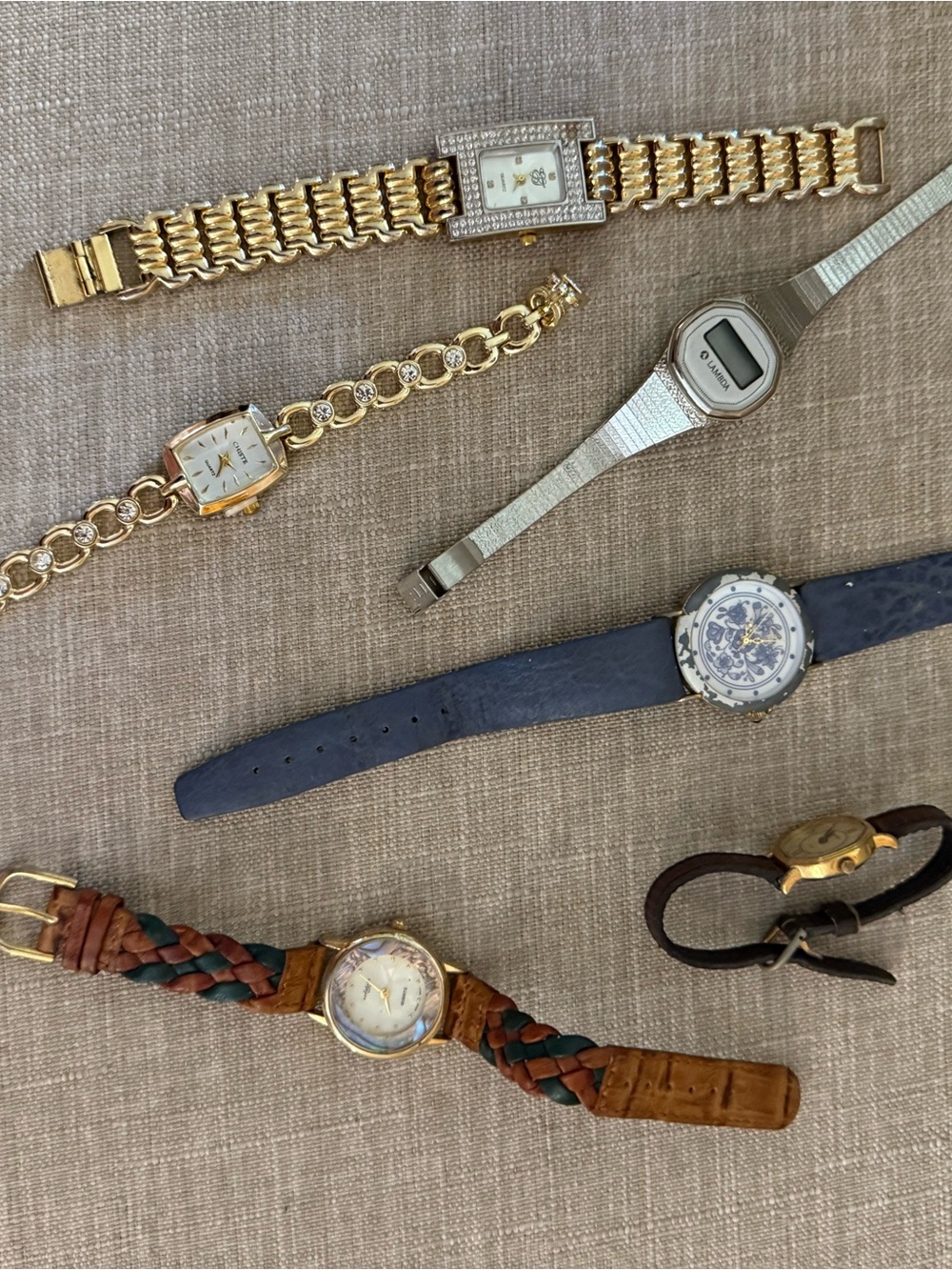 Guess Women's Gold and Blue Bracelet Watches Collection